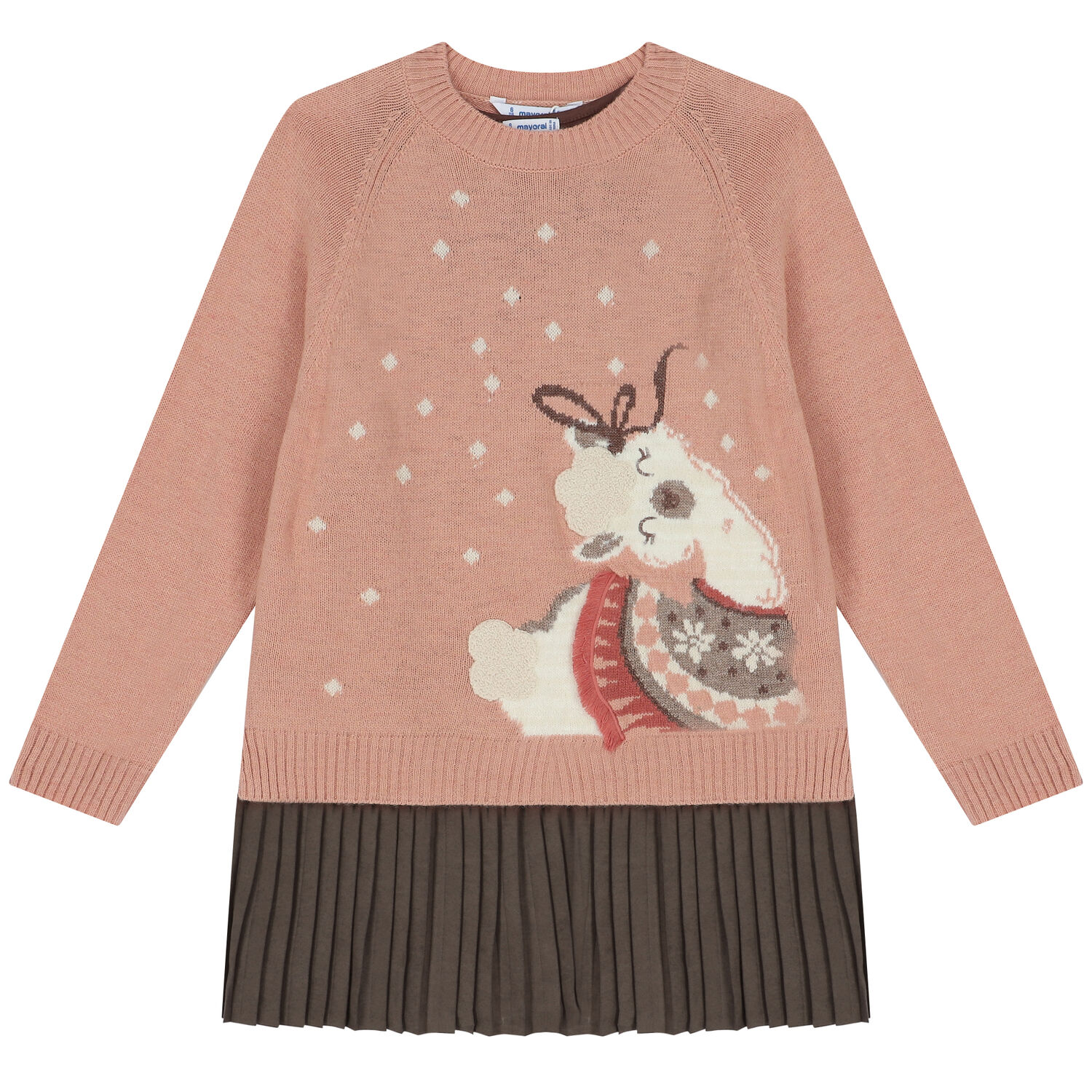 Girls Pink & Brown Dress Set, 1, hi-res image number null